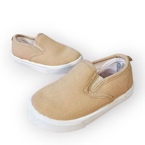 Garanimals Tan Canvas Loafers Slip on Sneakers Size 6